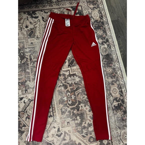 Woman's xs red 3 stripes adidas - Picture 1 of 3